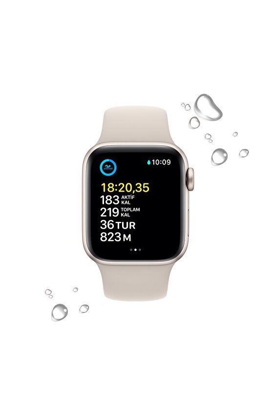 Watch SE 40mm GPS Yıldız Işığı Alüminyum Kasa ve Yıldız Işığı Sport Band (Apple Türkiye Garantili)