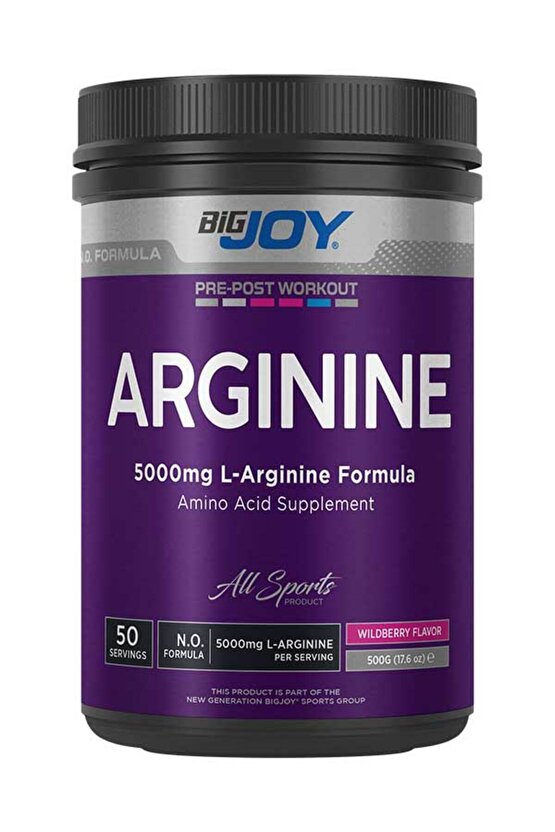 Bigjoy L-arginine Powder 500 gr Orman Meyveli