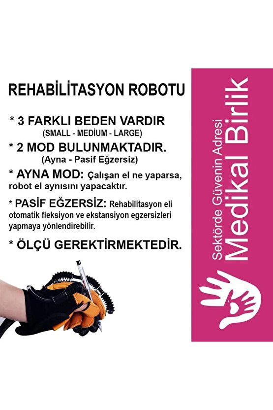 Syrebo Çocuk İçin El Rehabilitasyon Robotu C10 Sol Eldiven