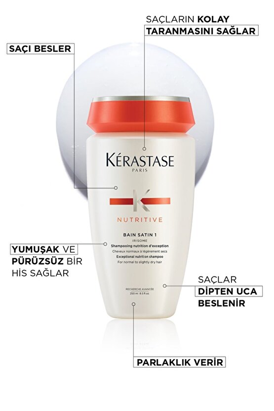 Nutritive Bain Satin No:1 Kurumaya Meyilli Saçlar I?çin Besleyici Şampuan 250ml