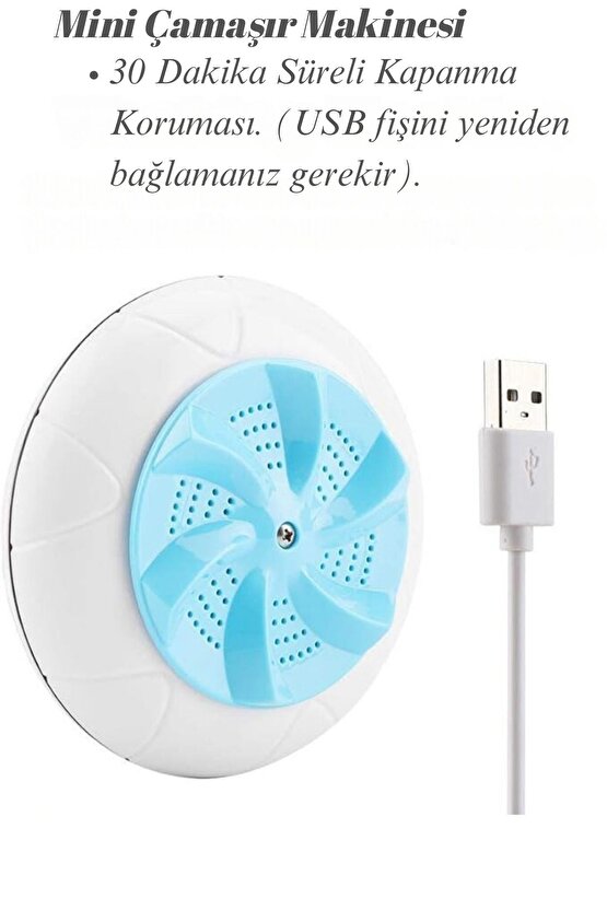 Taşınabilir USB Mini Çamaşır Makinesi - Hızlı Kurulum Kolay Seyahat ve Kamp İçin USB Mini Çamaşır