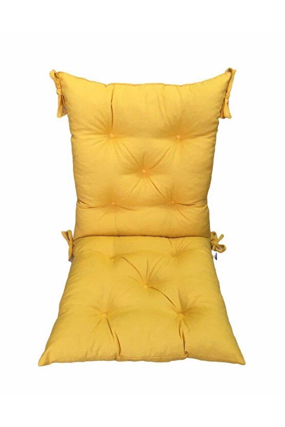 Arkalıklı Sandalye Minderi, Sarı Renk