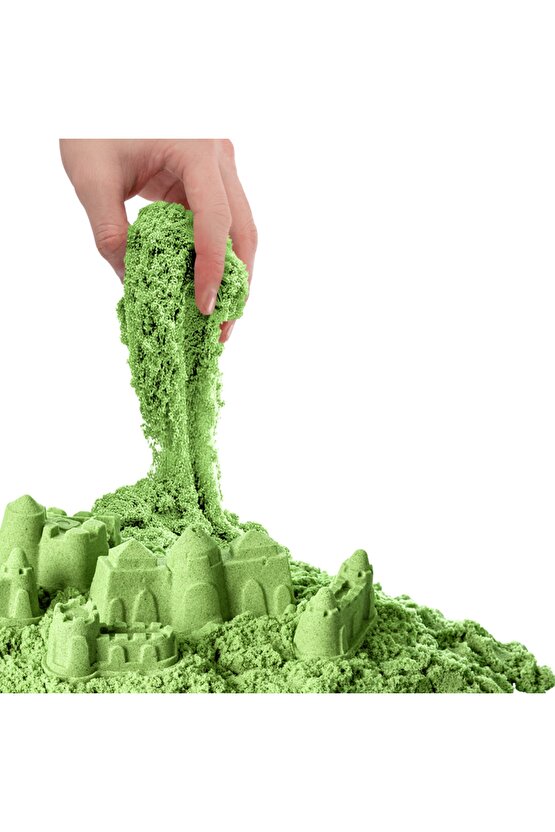 Aksesuarlı Yeşil Kinetik Oyun Kumu (500 Gr.) - Art Craft Kinetik Kum Seti - Art Sand Kumu