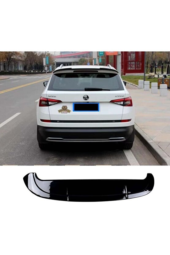 Skoda kodiaq bagaj üstü spoiler pianoblack boyalı