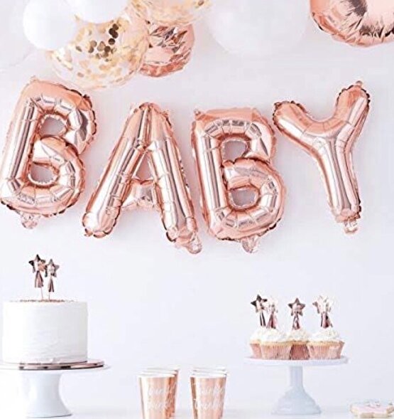 Rose gold  BABY folyo balon set