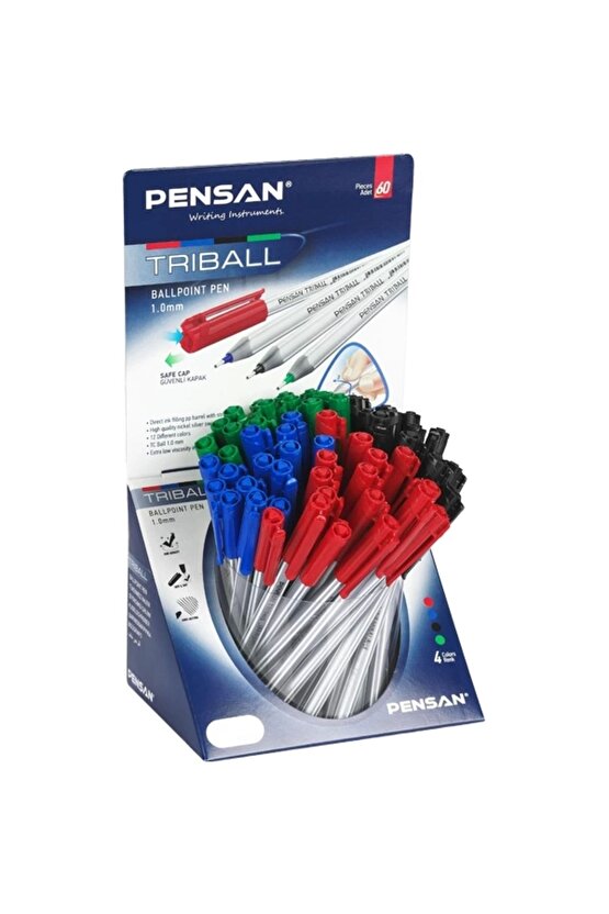 Tükenmez Kalem Triball 1.0 Mm Bilye Uç Msky 60 Lı Stand 1003 - 60lı Standart