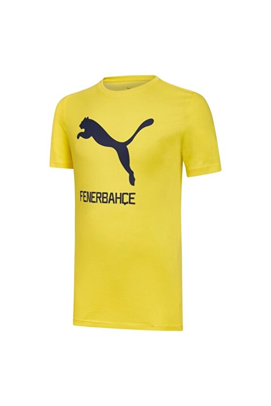 Fenerbahçe Puma Cat Tee Sarı Erkek Futbol T-Shirt Puma Ahşap Kutulu