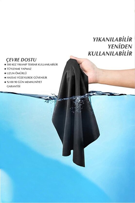 A Kalite Microfiber Gözlük Güneş Gözlüğü Camı Temizleme Bezi 6 Adet 15x15 Cm