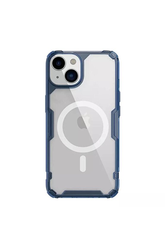 TPU Pro Manyetik iPhone 14 13 Uyumlu Kılıf - Mavi