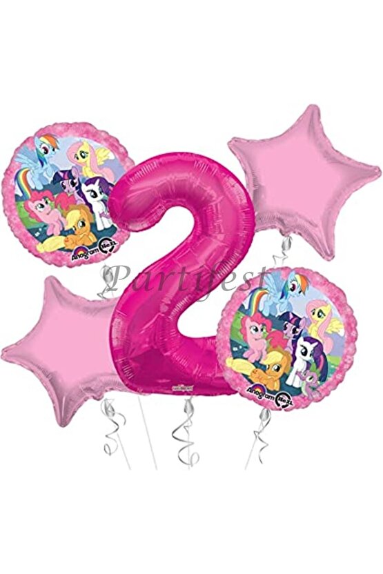 My Little Ponny 2 Yaş Balon Set Balon Folyo Set My Little Ponny Konsept Doğum Günü Set Yaş Balon
