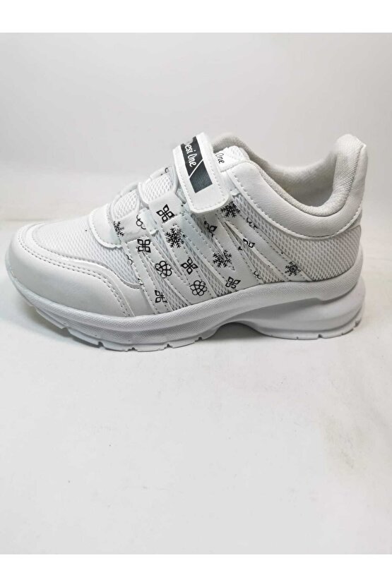 Beyaz - Extra Hafif Ortopedik Spor Ayakkabı Sneaker