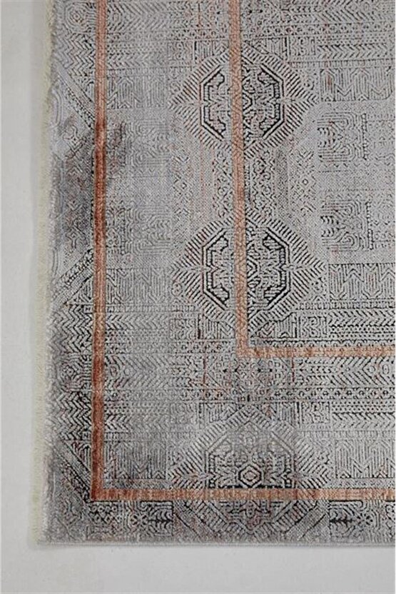 Çam Halı Elit 1503 Gri Taba Romans Halı Modern Desenli Makine Halısı
