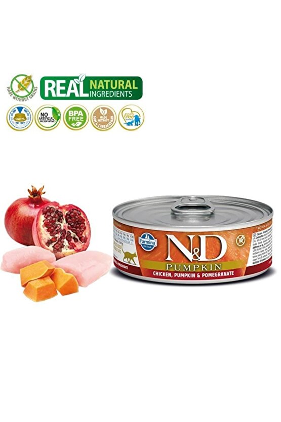 Neo Pet Market Pumpkin Tahılsız Balkabaklı Tavuk Nar 70gr Yaş Kedi Konservesi 12 Adet