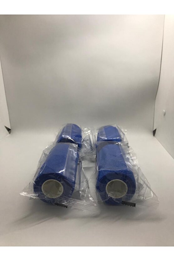 Dymec Kendinden Yapışkanlı Bandaj Mavi Ebat: 10cm X 4.5m 4lü Avantaj Paket