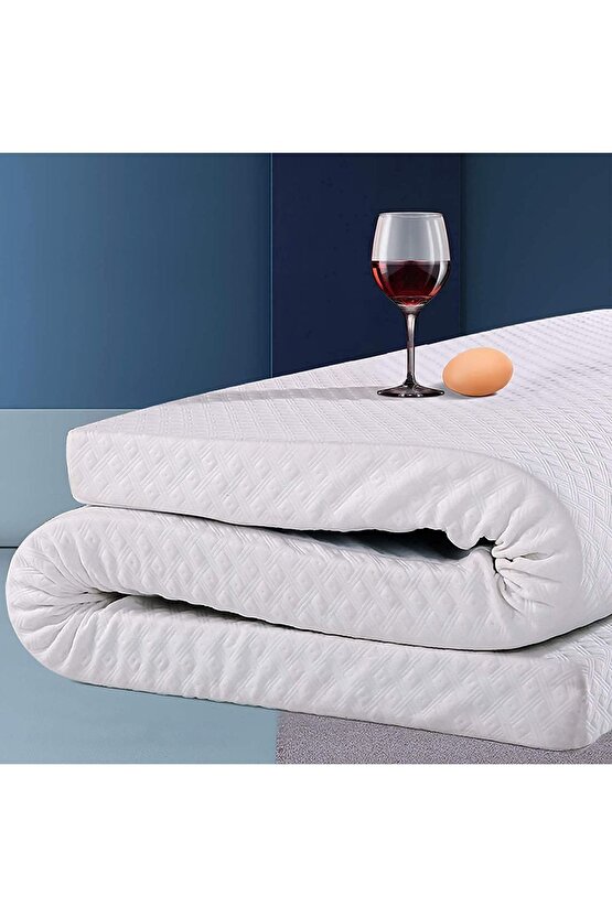10 Cm Orjinal Visco Yatak Pedi & Yer Yatağı Yıkanabilir Aleovera Lastikli