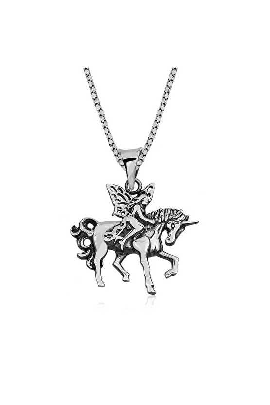 Himarry 925 Ayar Gümüş Perili Unicorn Gümüş Kolye