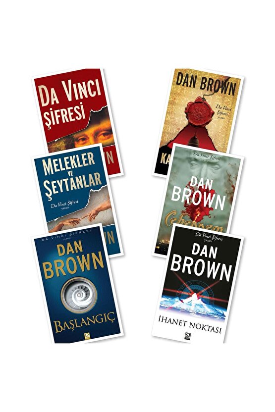 Dan Brown 6 Kitap (Da Vinci Şifresi - Kayıp Sembol - İhanet Noktası - Cehennem - Başlangıç +1)