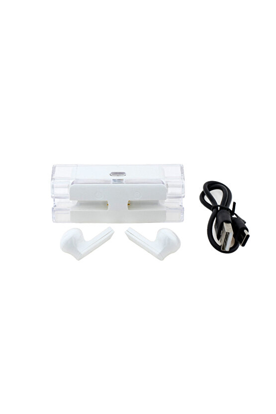 Beyaz F30 Bluetooth Kulaklık PURE BASS CABLES Eşsiz Tasarımlı
