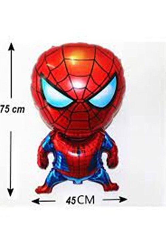 Spiderman Örümcek Adam 8 Yaş Balon Set Balon Folyo Set Spiderman Konsept Doğum Günü Set Yaş Balon