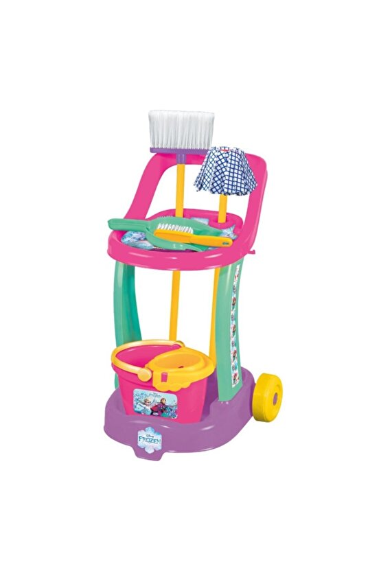 Frozen Temizlik Arabası Çocuk Oyuncak Temizlik Seti-3596