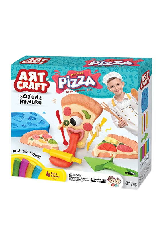 Pizza Hamur Seti (200 Gr.) - Oyun Hamuru Seti - Hamur Setleri - Hamur Kalıpları
