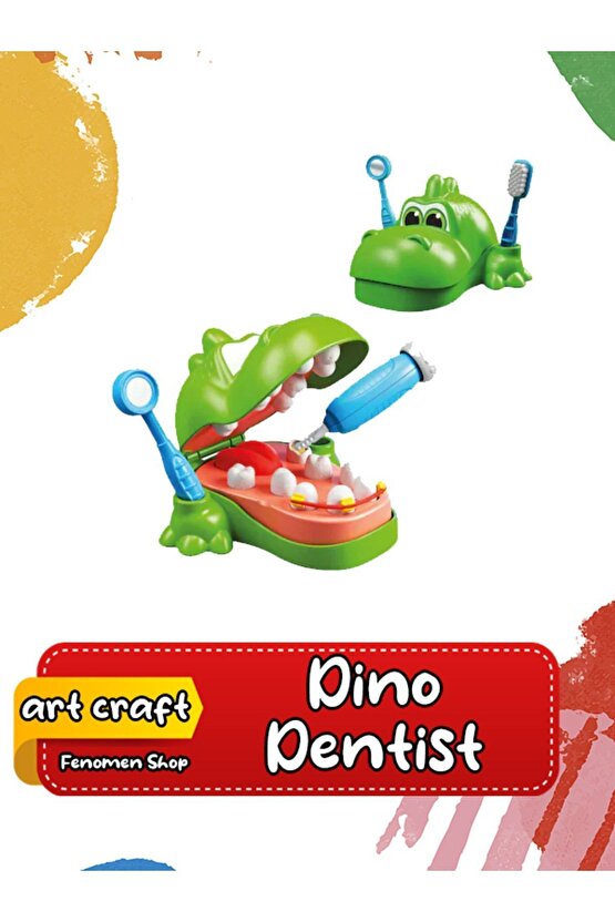 Art Craft Dino Dentist Oyun Hamuru Seti - Play Dough Dinozor Dişçi Seti