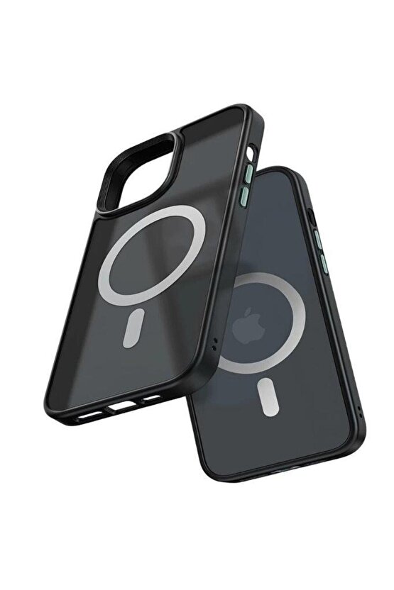 Iphone 13 Pro Uyumlu Siyah Mat Magsafe Kılıf Pc-2678