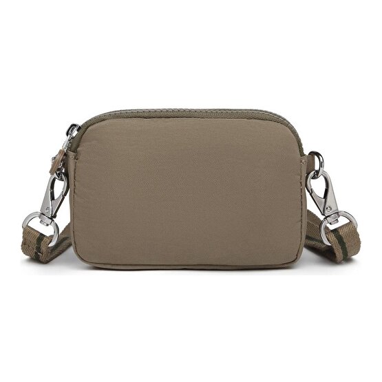 Smart Bags Çapraz Askılı Mini Çanta Krinkıl Kumaş 3177 Açık Kahve