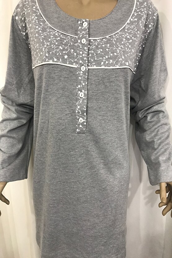Nena Bayan Ultra Battal Patlı Pijama Takım-14275-gri