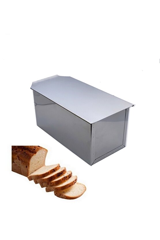 Baton Tost & Ekmek Kalıbı Kapaklı (10X10X15 CM) Paslanmaz Çelik