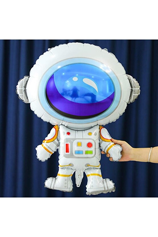 Uzay Kozmik Galaksi Astronot Roket 4 Yaş Balon Set Yıldız Balon Folyo Set Konsept Doğum Günü Set