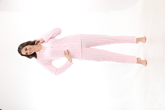 etoile Kadın Uzun Kol Pamuklu Pijama Takımı S - 5XL Arası  98048 