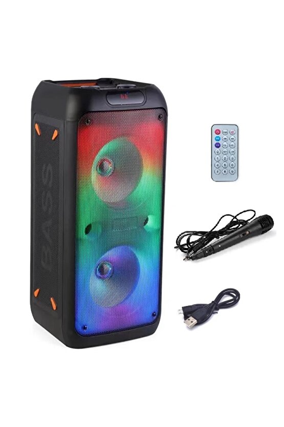 BLUETOOTH HOPARLÖR KABLOSUZ MİKROFONLU BASS KABİN PARTY SPEAKER TOPLANTI OKUL SEMİNER HOPARLÖRÜ