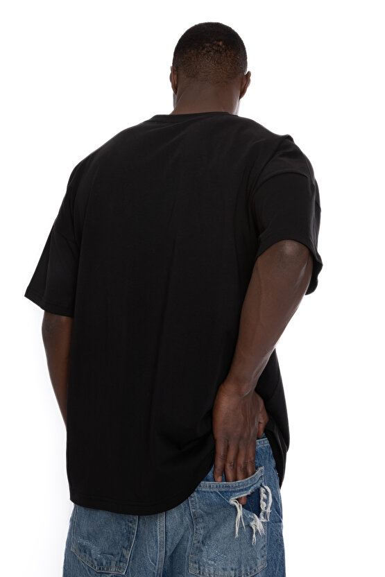 %100 Pamuk Siyah Unisex Oversize Kısa Kollu T-Shirt | Game Start