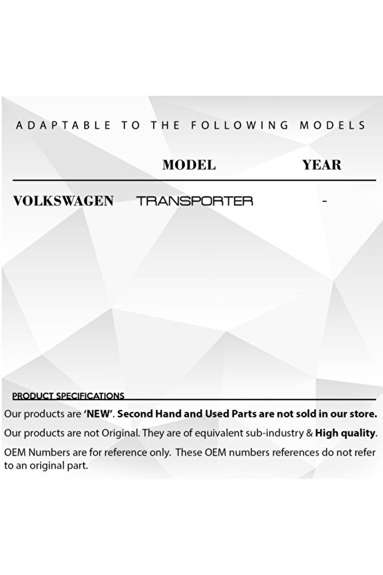 Volkswagen Transporter Için Amortisör Dayanma Lastiği Üst