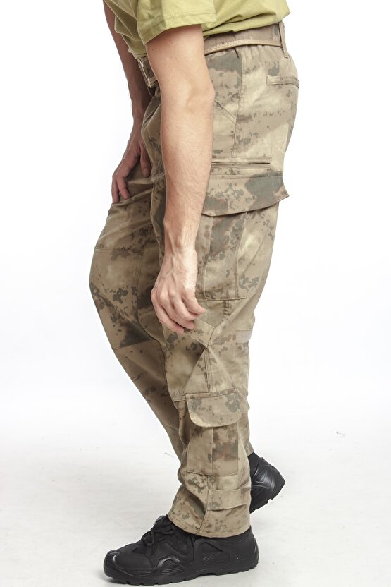 Kargo Cepli Jandarma Komando Orijinal Kamuflaj Desenli Askeri Pantolon