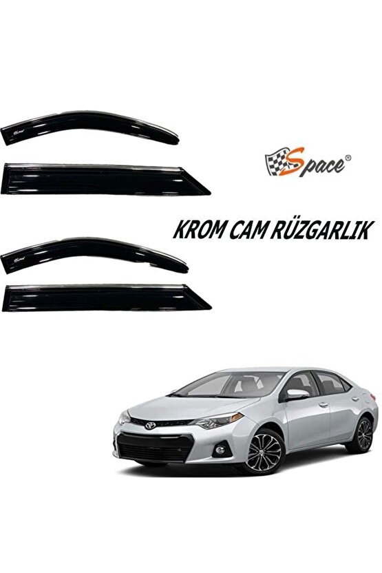 Toyota Corolla Krom Cam Rüzgarlığı 2014-2018 Caru400