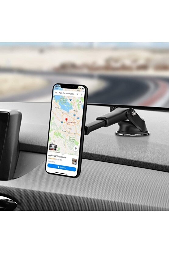 Teleskobik Uzayabilen Araç Içi Akrobat Mıknatıslı Telefon Tutucu Magnetic Car Phone Holder Vantuzlu