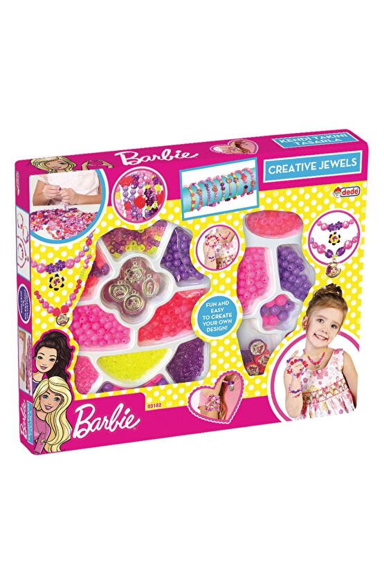 Barbie Takı Seti Ikili Kutu - Takı Setleri - Kolye Seti - Bilezik Seti - Boncuk Seti - Bilye Seti