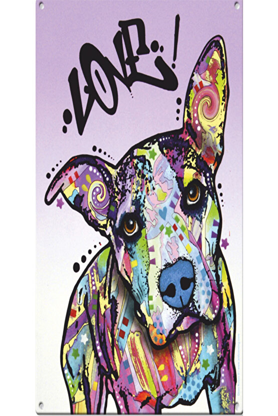 patili dostlarımızdan köpek pop art love mini retro ahşap poster