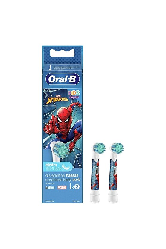 Stages Çocuklar Için Diş Fırçası Yedek Başlığı Spiderman 2 Li