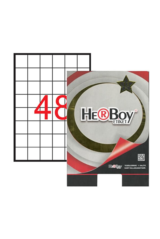 Hb-1348 35mmx35mm Beyaz Lazer Etiket