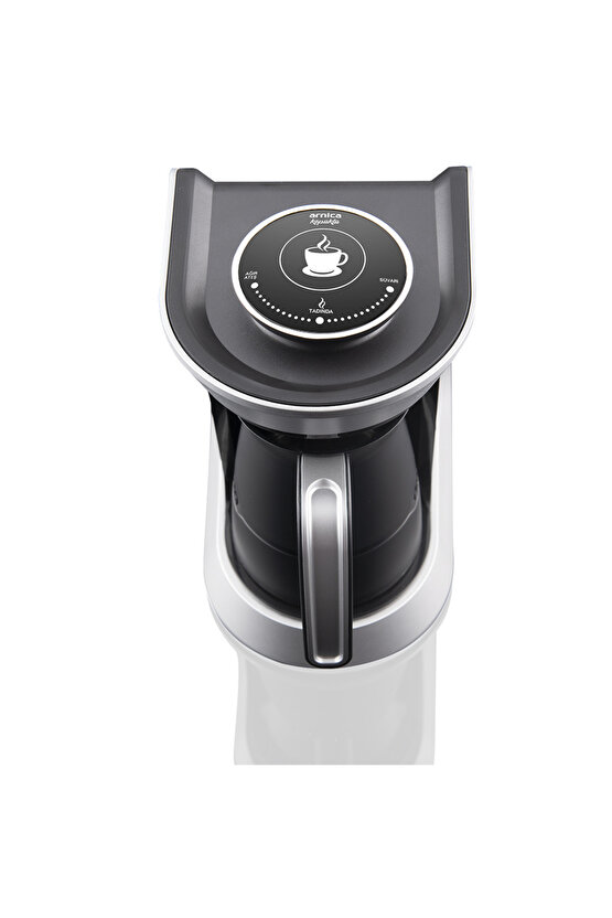Köpüklü Pro Otomatik Türk Kahve Makinesi Siyah-Beyaz IH32045