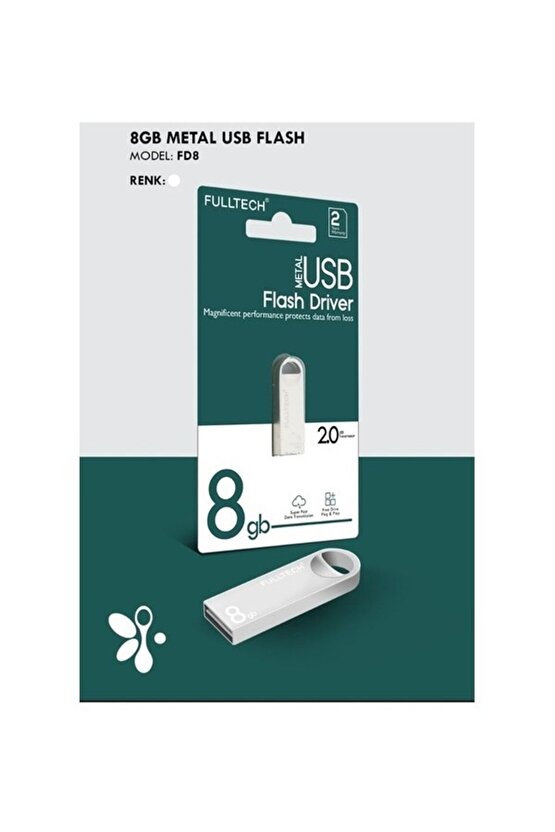 Metal 8gb Usb Flash Bellek Usb 2.0 Flash Drive