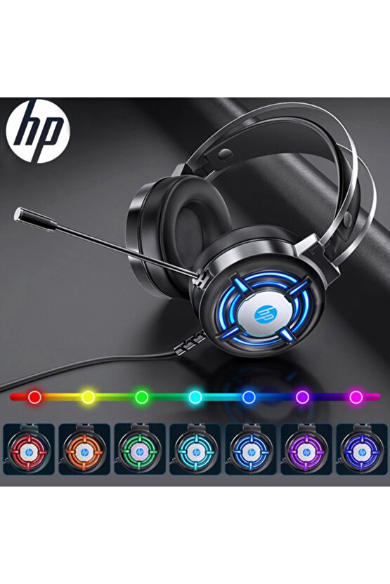 H120g Gaming Işıklı, Mikrofonlu Oyuncu Kulaklığı Siyah 7.1 Usb Color Full