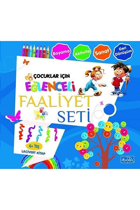 Çocuklar İçin Eğlenceli Faaliyet Seti Lacivert Kitap 4 Yaş Üzeri