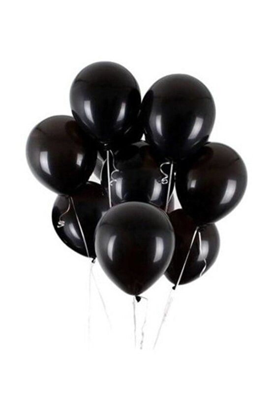 Metalik Siyah Balon 25li