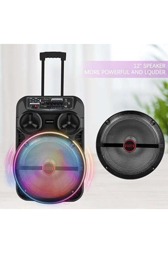Kablosuz Mikrofonlu Taşınabilir Toplantı Anfisi Bluetooth Speaker Hoparlör