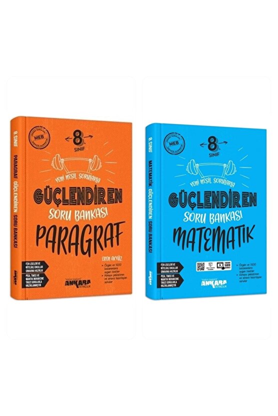 Ankara Yayınları 8. Sınıf Paragraf Ve Matematik Güçlendiren Soru Bankası 2li Set