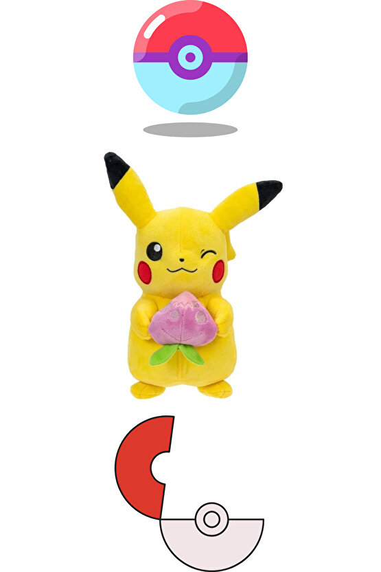 Oyuncak Hediyelik Sevimli Pokemon Pikachu Peluş Figür 20 cm Pikaçu